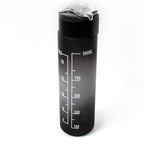 Plastic Black Motivational Water Bottle With Straw (900 Ml) - 9XShoppy
