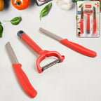 Apex 3-piece Stainless Steel Kitchen Knife And Peeler Set - 9XShoppy