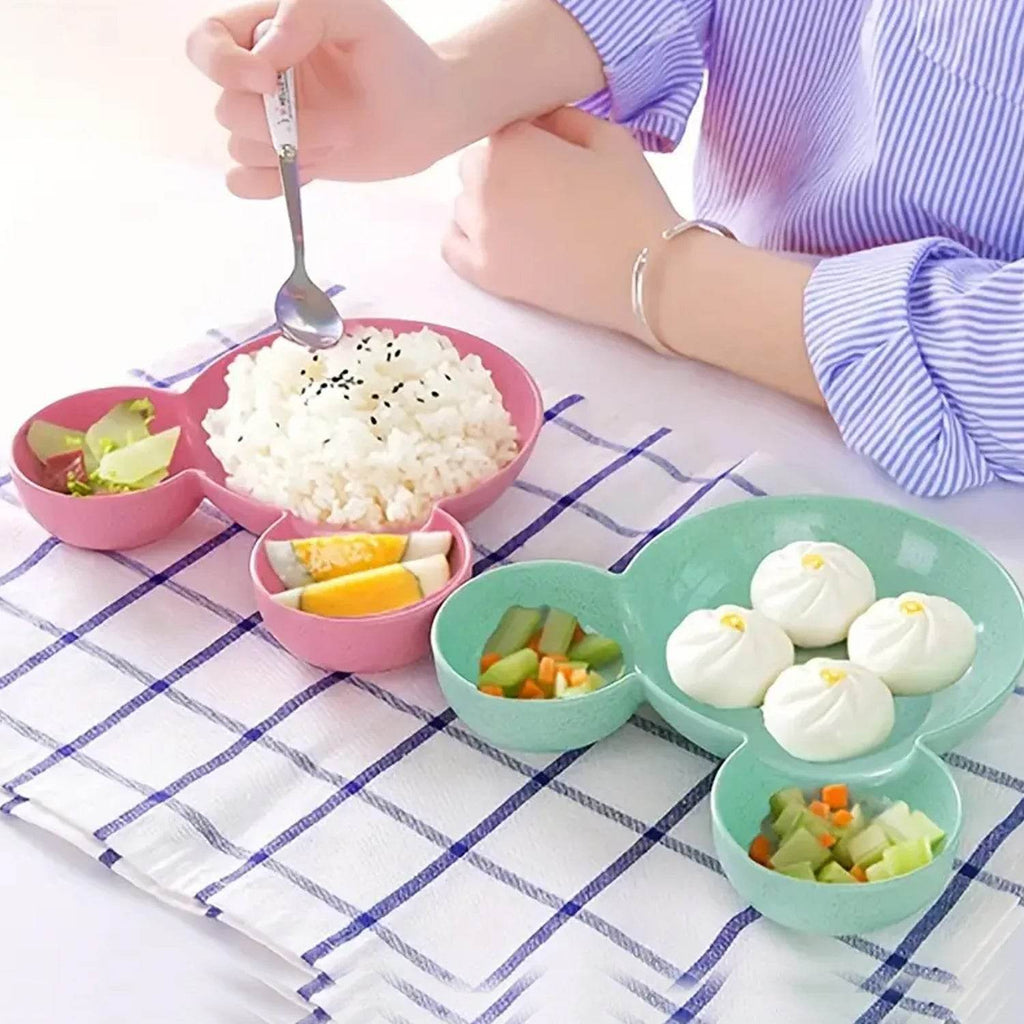 5624 Mickey Mouse Shape Plates For Kids Bpa Free Unbreakable Childrens Food Plate Kids Bowl Fruit Plate Baby Cartoon Bowl Plate Tableware (1 Pc) - 9XShoppy