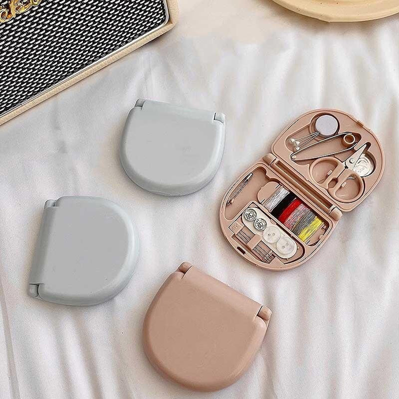 Mini Travel Sewing Kit Diy Sewing Portable Sewing Tool Kits Plastic Sewing Kit Box Beginner Friendly Emergency Sewing Repair Kit With Threads Scissors Hand Sewing Needles