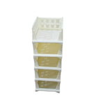 7888 5 Layer Stackable Multifunctional Storagefor Clothes Foldable Drawer Shelf Basket Utility Cart Rack Storage Organizer Cart For Kitchen Pantry Closet Bedroom Bathroom Laundry (5 Layer 1 Pc) - 9XShoppy