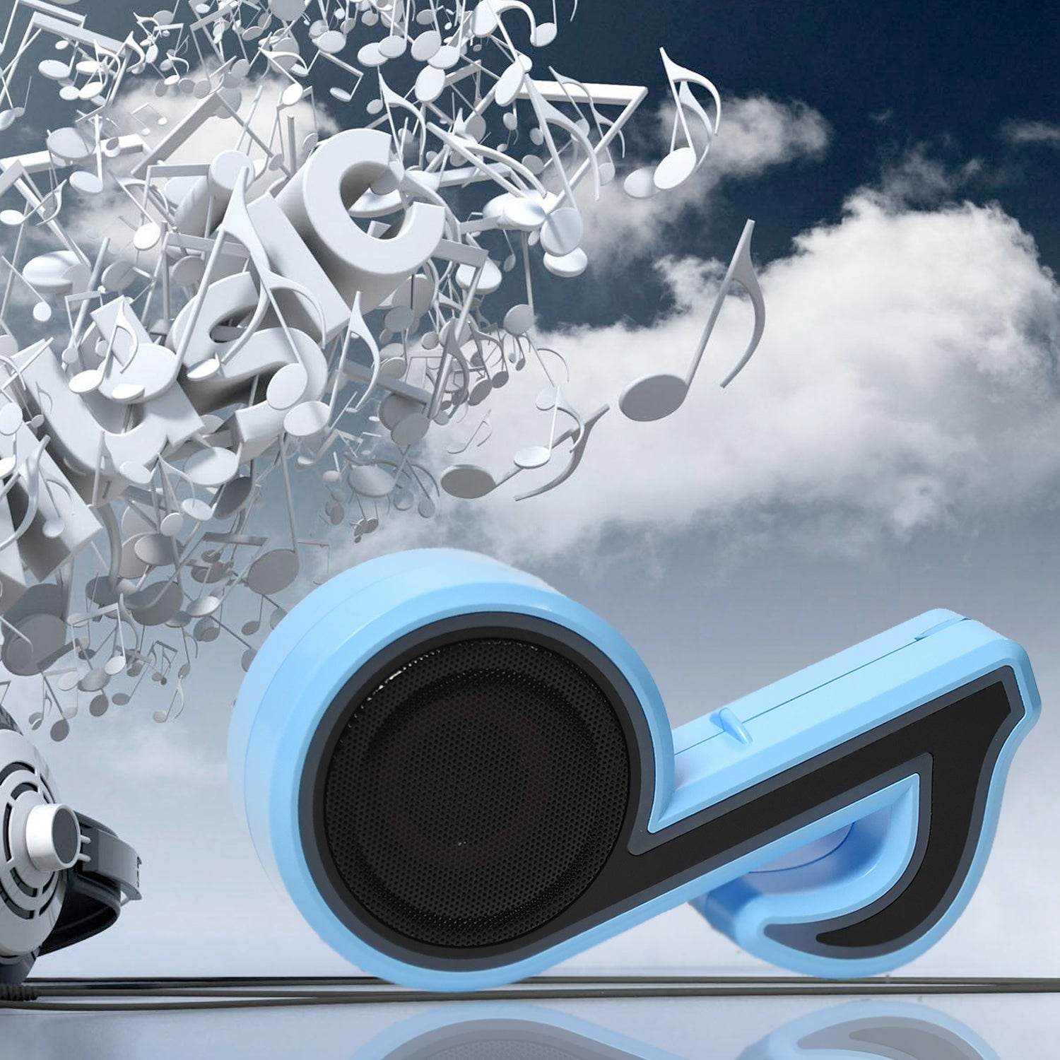 6068 Mini Portable Music Note Shape Speaker Subwoofer Colorful Musical Note Led Lighting Sound For Creatives Gift Computer Phone Sound Equipment - 9XShoppy