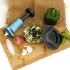 5902 Push Chopper Manual Food Chopper And Hand Push Vegetable Chopper Cutter Mixer Set For Kitchen With 3 Stainless Steel Blade. - 9XShoppy
