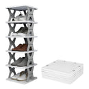 Foldable Shoe Rack (1 Pc, 6 Layers): Space-Saving, Entryway Storage