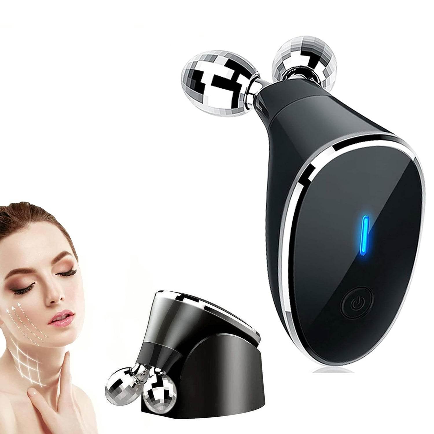 Microcurrent- Facial- Device Micro Current Face Massager Roller (1 Pc) - 9XShoppy