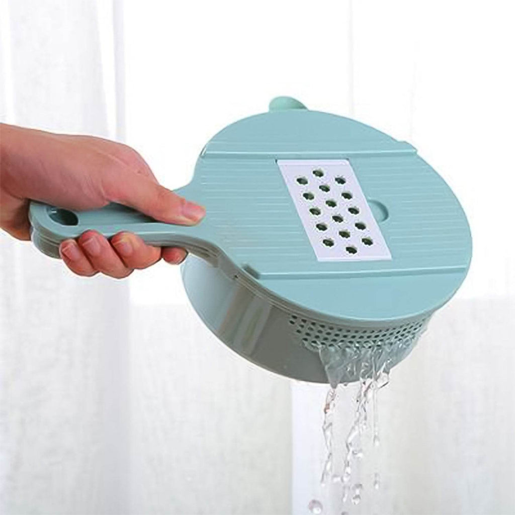 Vegetable Choppers With Drain Basket 6 In 1 Vegetable Slicer Blades (1 Set) - 9XShoppy