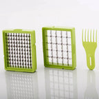 2 In 1 Potato Chipser Slicer French Fries Maker Finger Chips Plastic Two Blades Finger Chips Cutter For Kitchen Accessoryvegetable Fruit Slicer (1 Pc) - 9XShoppy