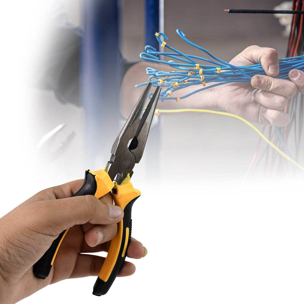 Long Nose Plier And Flat Mouth Plier Combo Tools (2 Pc Set) - 9XShoppy