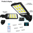 High-power Solar Led Street Light With Motion Sensor Remote Control - 9XShoppy