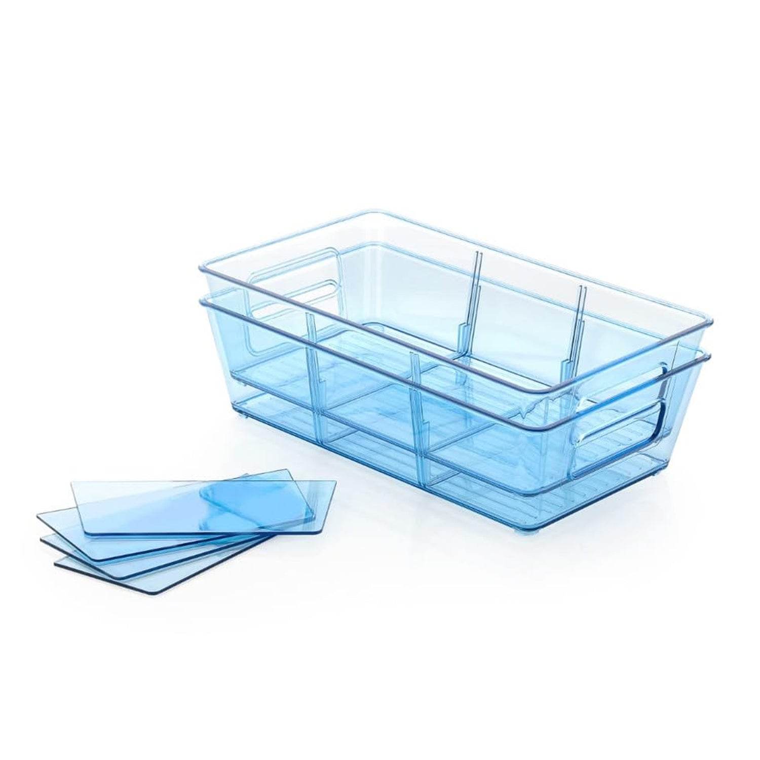 Organizer Bins Set Of 2 Stackable Fridge Organizers - 9XShoppy