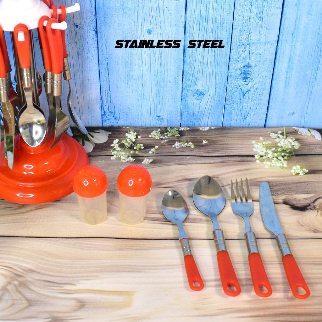 Luxury Cutlery Set For Dining Table Stainless Steel 26-piece Set With Stand (1 Set - 9XShoppy