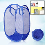 Foldable Collapsible Mesh Laundry Bag Pack Of 1 (Mix Color) - 9XShoppy