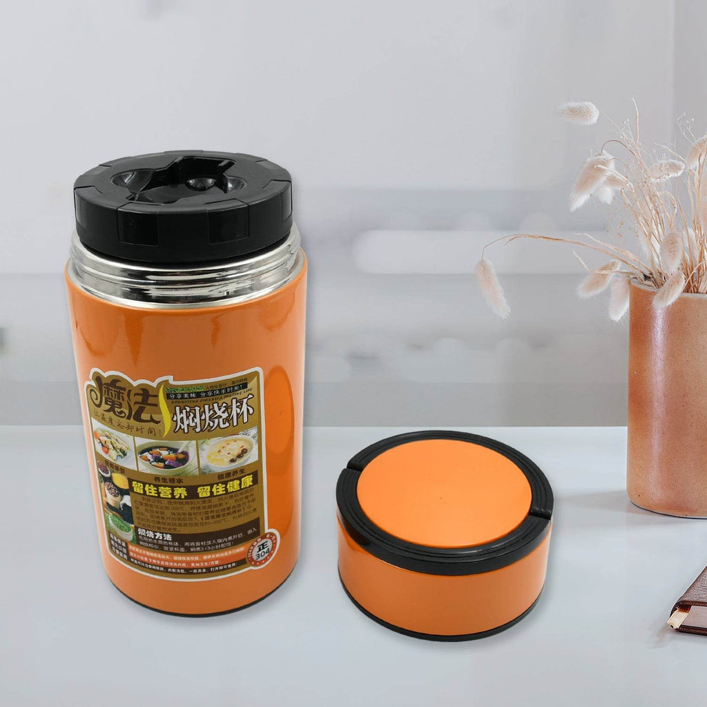 Stainless Steel Water Bottle With Foldable Spoon - 9XShoppy