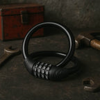 Bike Lock Cable Resettable Cable Lock - Self Coiling 4 Digit Combination Bike Lock - 9XShoppy