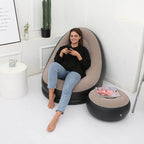 Inflatable Sofa Lounge Chair Ottoman Blow Up Chaise Lounge Air Sofa - 9XShoppy
