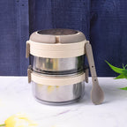 Ganesh Steko-2 Double Layer Stainless Steel Insulated Lunch Box Set - 9XShoppy