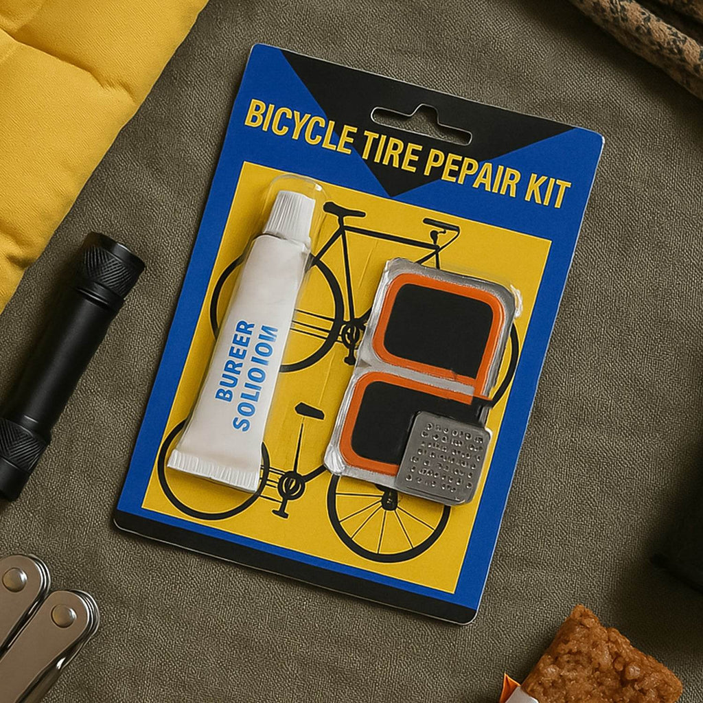 Bicycle Tire Repair Kit Puncture Repair Set With Adhesive Portable Tools - 9XShoppy