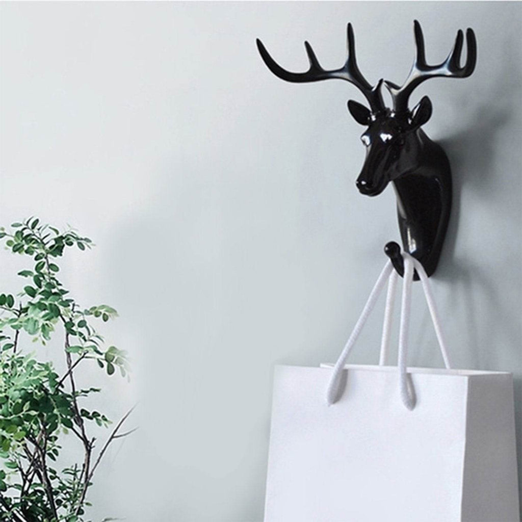 Deer Head Self Adhesive Wall Door Hook Hanger - 9XShoppy