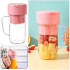 Portable Crusher Juicer With Handle Straw Usb Rechargeable 6 Blades (420 Ml) - 9XShoppy