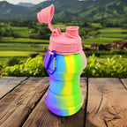 Flexible Collapsible Silicone Sports Water Bottle (260 Ml 20 Cm Folding) - 9XShoppy