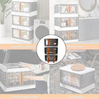 Plastic Folding Wardrobe Storage Organizer (3 Layer 1 Pc) - 9XShoppy