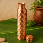 Copper Water Bottle 2 Glasses With Gift Box (3 Pcs Set) - 9XShoppy