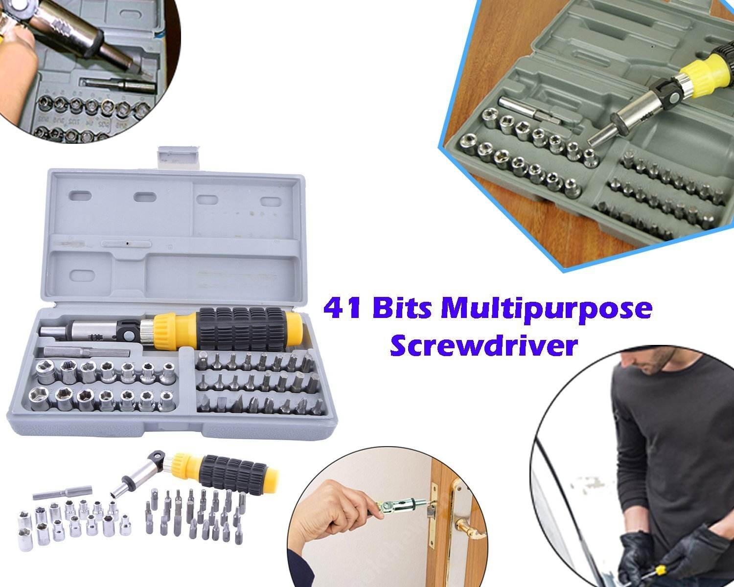 Socket And Screwdriver Tool Kit Accessories (41 Pcs) - 9XShoppy