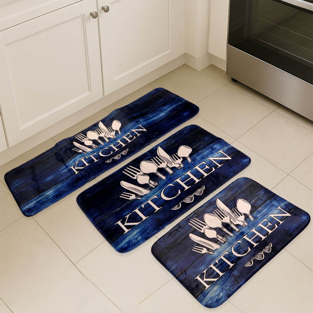 Kitchen Floor Mat Non-slip Printed Runner Rugs (3 Pc) - 9XShoppy
