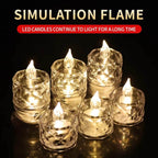 24 Pcs Flameless And Smokeless Decorative Acrylic Candles - 9XShoppy