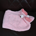 Soft Microfiber Cartoon Design Hair Drying Towel Wrap With Button Closure (1 Pc) - 9XShoppy