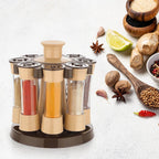360 Revolving Spice Rack For Kitchen And Dining Table 8 Spice Jars - 9XShoppy
