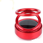 6319 Solar Power Car Aroma Diffuser 360double Ring Rotating Design Car Fragrance Diffuser Car Perfume Air Freshener For Dashboard Home Office - 9XShoppy