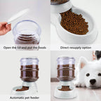 Pet Feeder Food Dispenser - Replenish Pet Food For Dog Cat Animal Automatic Gravity Dry Food Storage Bottle - 9XShoppy