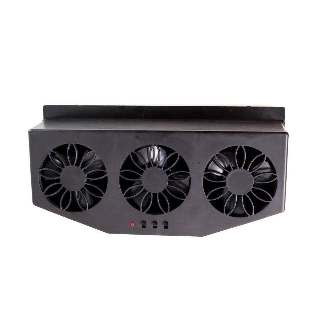 Triple Fan Solar Powered Car Exhaust Ventilation System With Usb Charging - 9XShoppy