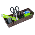 8787 Plastic Multipurpose Desk Organizer Tray Office Drawer Dividers Storage Bins For Kitchen Bathroom Office Makeup Bedroom Dresser Craft Basket Rack Multicolour (6 Pcs Set) - 9XShoppy