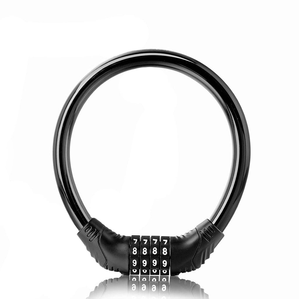 Bike Lock Cable Resettable Cable Lock - Self Coiling 4 Digit Combination Bike Lock - 9XShoppy
