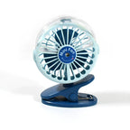 Portable Clip-on Fan Battery Operated With Light Spray - 9XShoppy