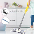 4874 X Shape Mop Or Floor Cleaning Hands-free Squeeze Microfiber Flat Mop System 360 Flexible Head Wet And Dry Mop For Home Kitchen With 1 Super-absorbent Microfiber Pads. - 9XShoppy