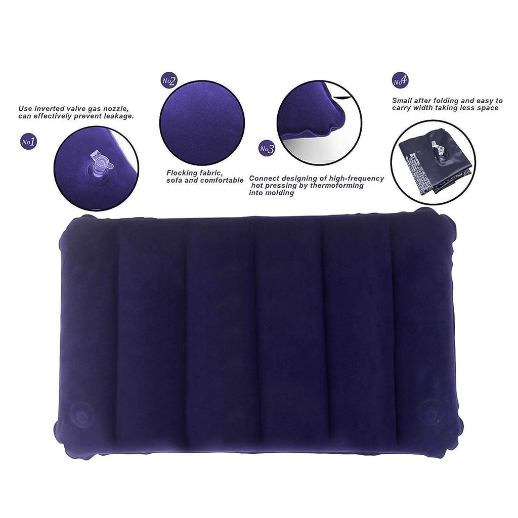 510 Velvet Air Inflatable Travel Pillow (Blue) - 9XShoppy