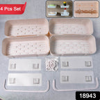 Multipurpose Kitchen Bathroom Wall Corner Shelf Rack (4 Pcs Set) - 9XShoppy