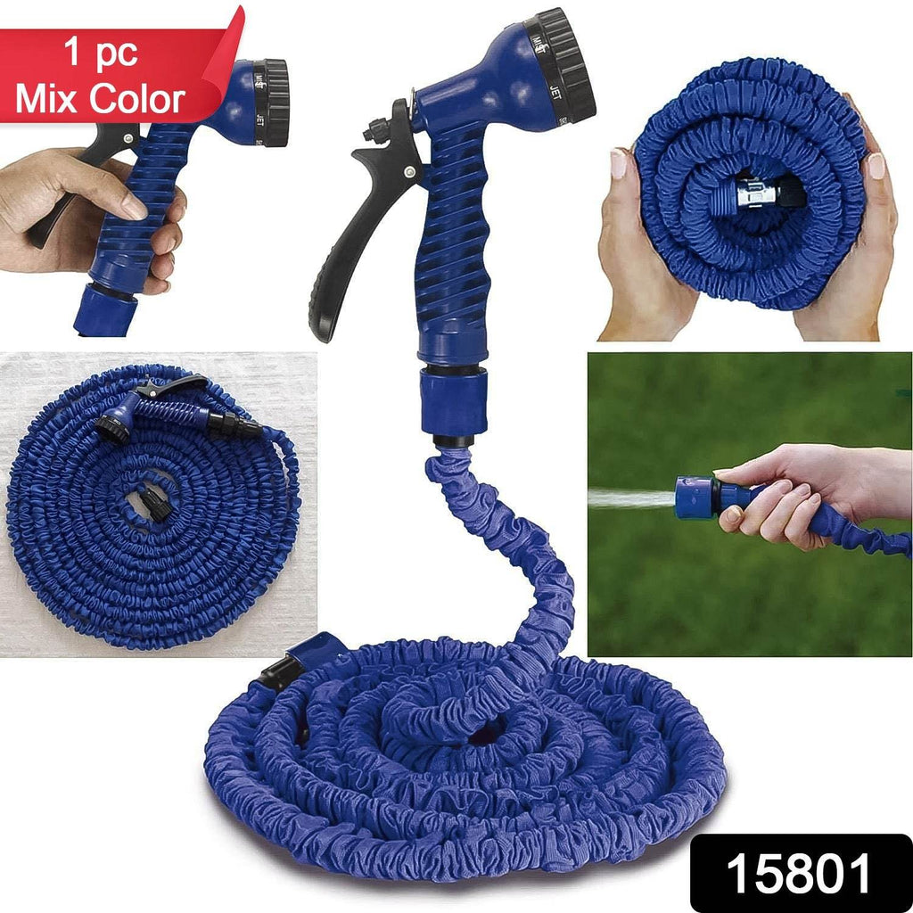 Expandable Magic Garden Hose With Spray Gun Approx 4 Metre Pipe (1 Set Mix Color) - 9XShoppy