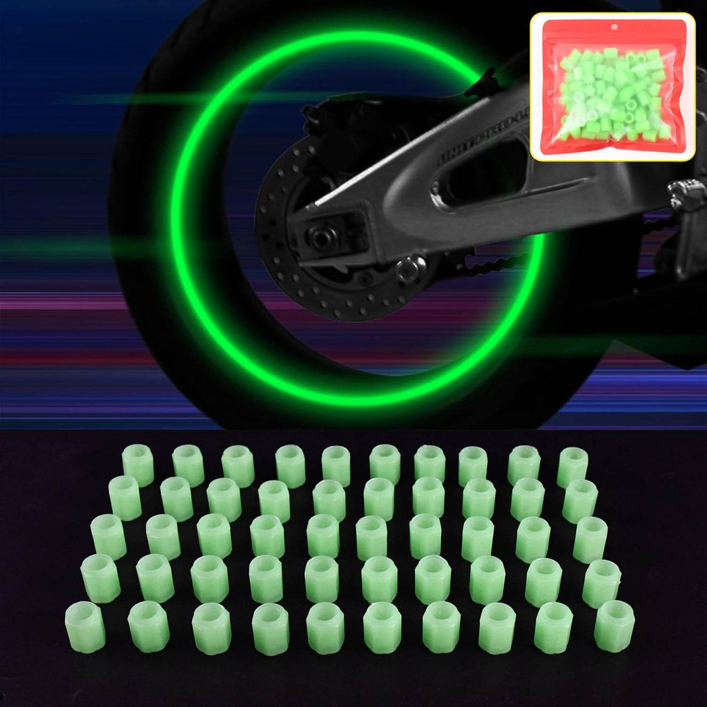 Tyre Valve Caps Luminous Glow Car Tire (100 Pcs Set) - 9XShoppy