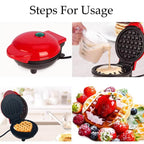 Mini Waffle Maker Machine Waffle Iron - 9XShoppy