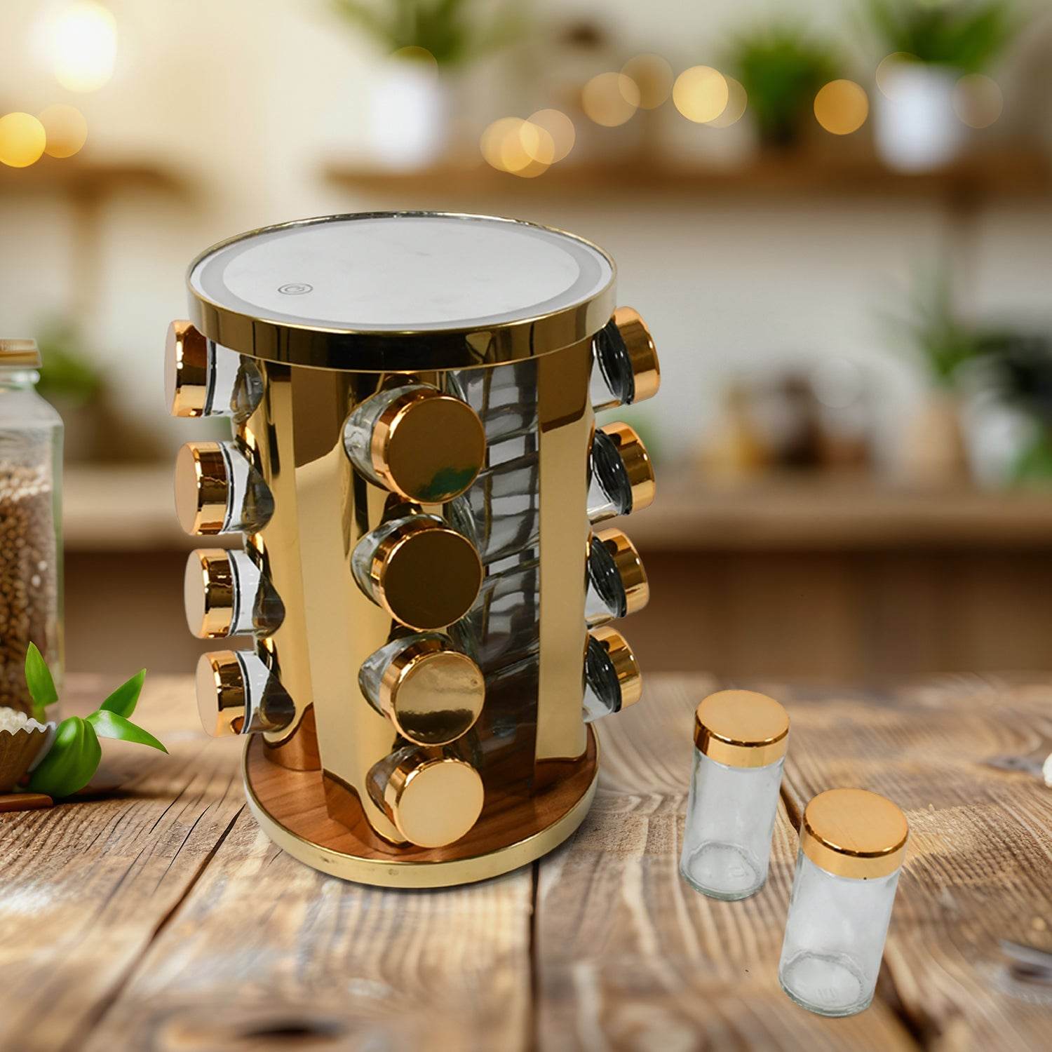 Led Spice Rack Organizer Rotating Spice Rack - 9XShoppy