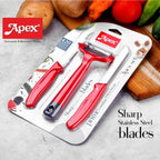 Apex 3-piece Stainless Steel Kitchen Knife And Peeler Set - 9XShoppy