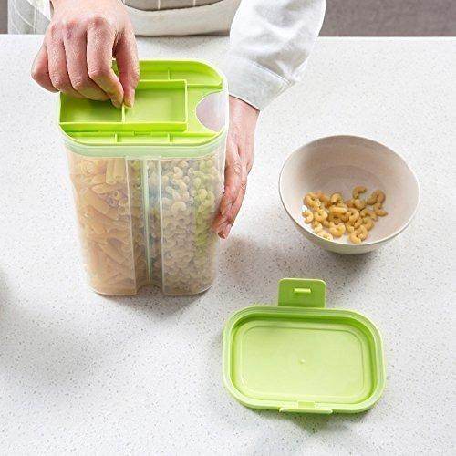 Air Tight Transparent Food Grain Cereal Storage Container - 9XShoppy