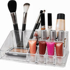 6282 16 Compartment Cosmetic Makeup Jewellery Lipstick Storage Organiser Box Cosmetic Storage Box Make-up Lipstick Organizer Lipstick Holder Case Transparent - 9XShoppy