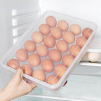 Plastic Egg Storage Container Holder For Refrigerator Egg Tray Holds 24 Eggs (1 Pc) - 9XShoppy