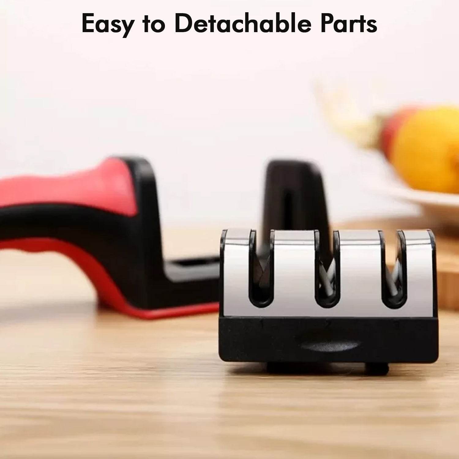 Manual Red Knife Sharpener 3 Stage Sharpening Tool - 9XShoppy