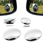 1512 Blind Spot Round Wide Angle Adjustable Convex Rear View Mirror - Pack Of 2 - 9XShoppy
